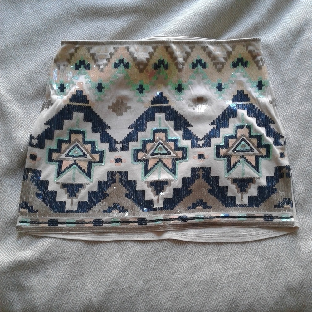 ❤Express sequined mini skirt